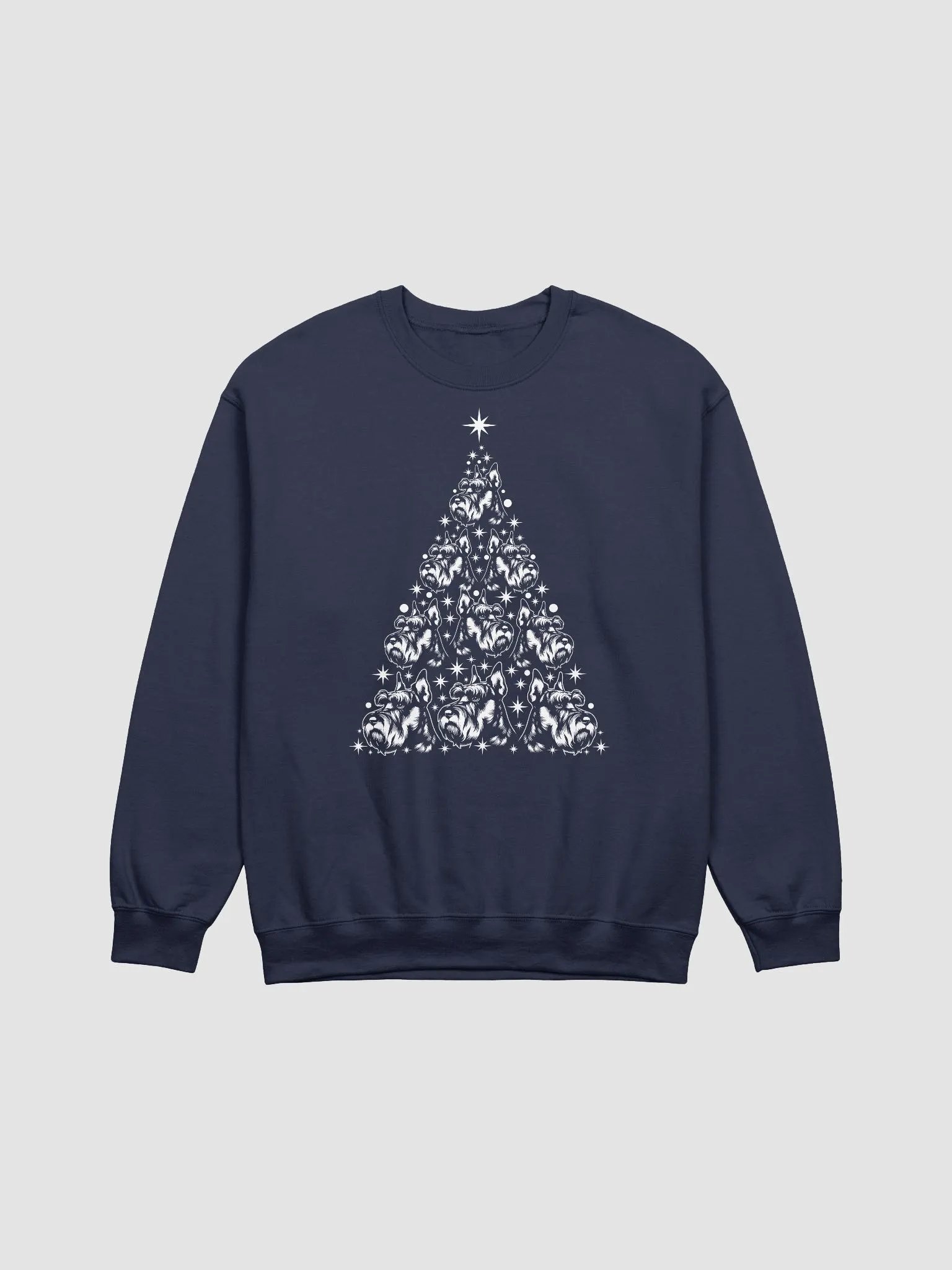Schnauzer Christmas Tree Sweatshirt Design for Schnauzer Paw-rents product image (17)