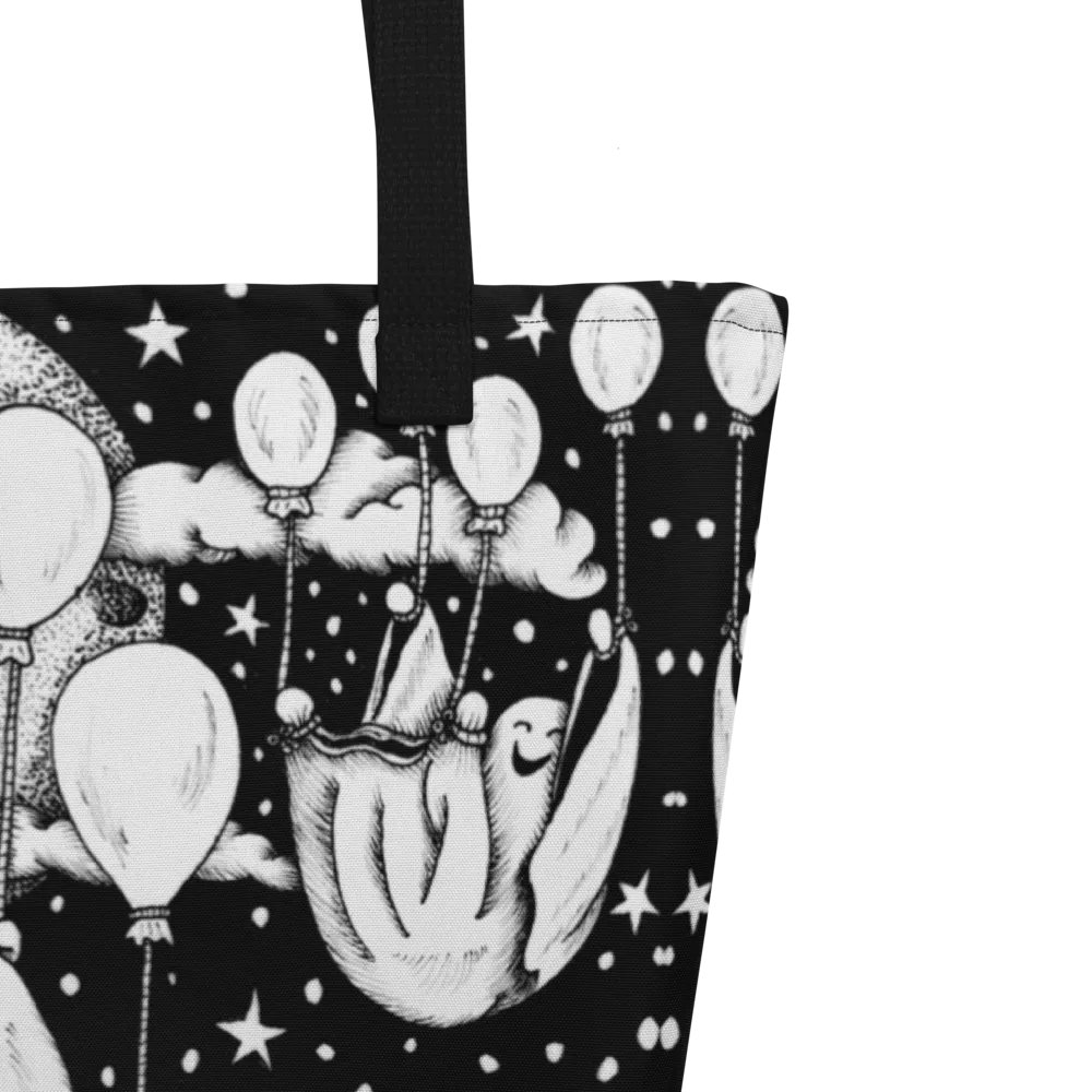 Floaty Ghosty, Night Sky Tote Bag product image (9)