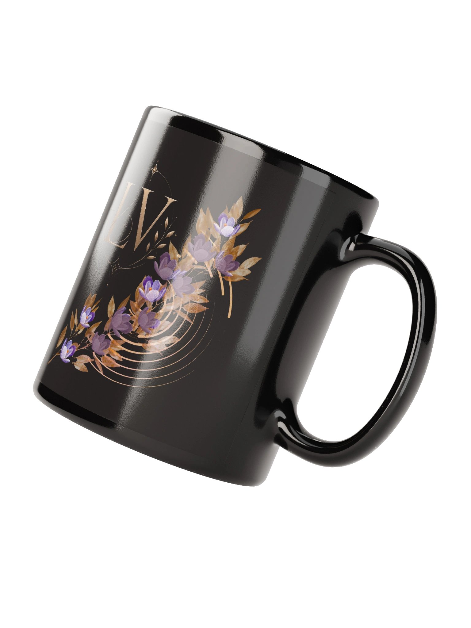 LV signature Mindful musings- black glossy mug product image (4)