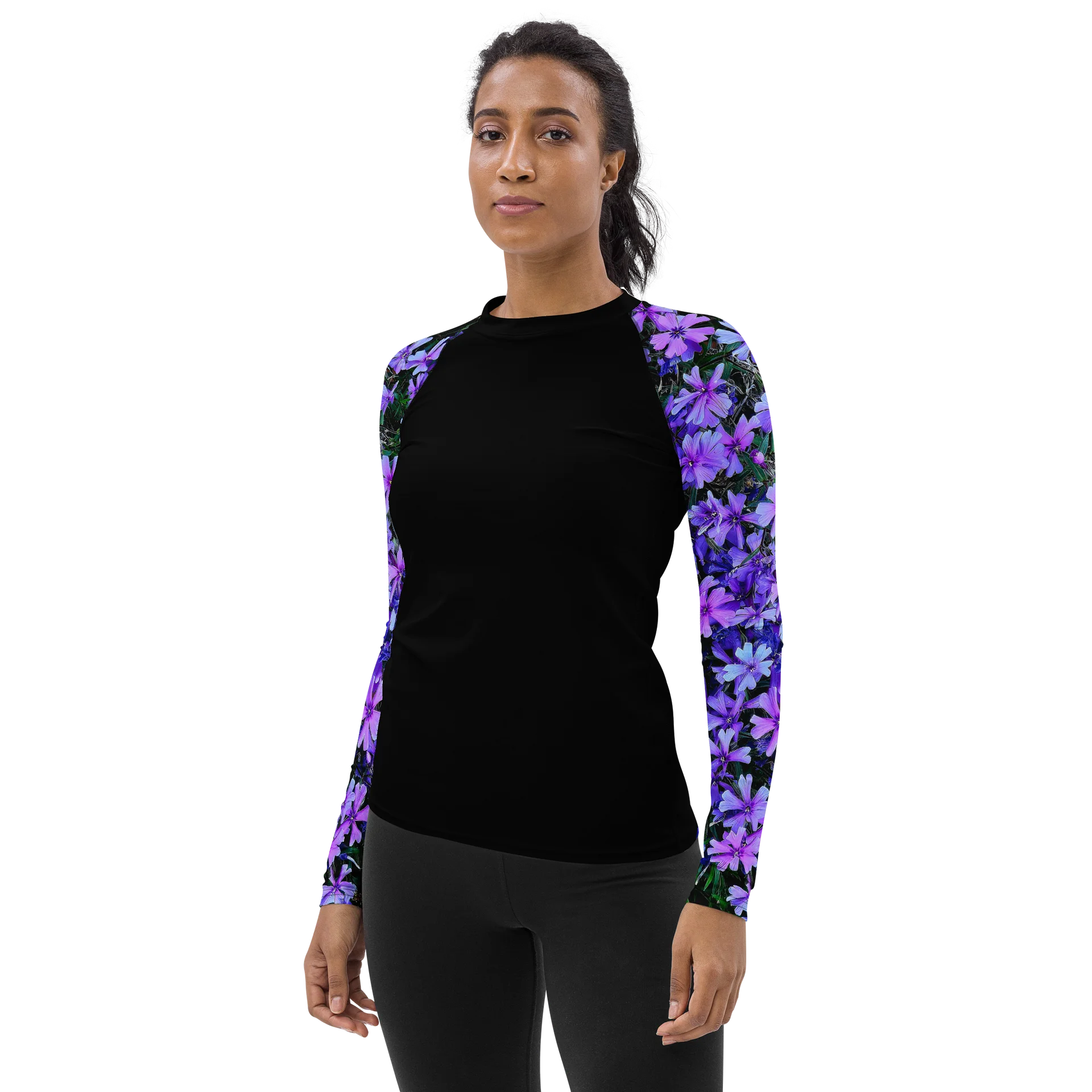 Purple Phlox Women's Rash Guard product image (3)