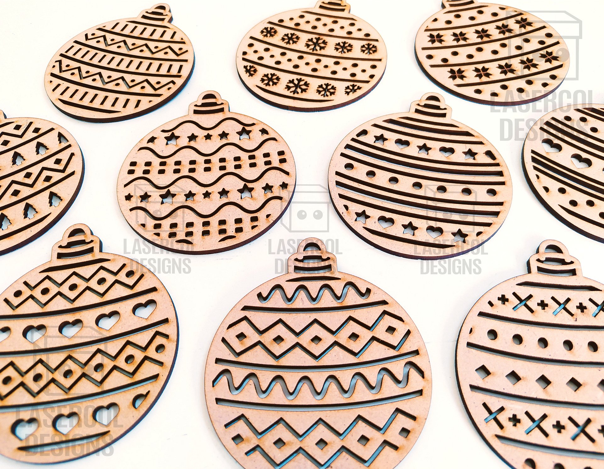 Christmas Ornaments (10 Styles) - Laser Cut Files product image (6)