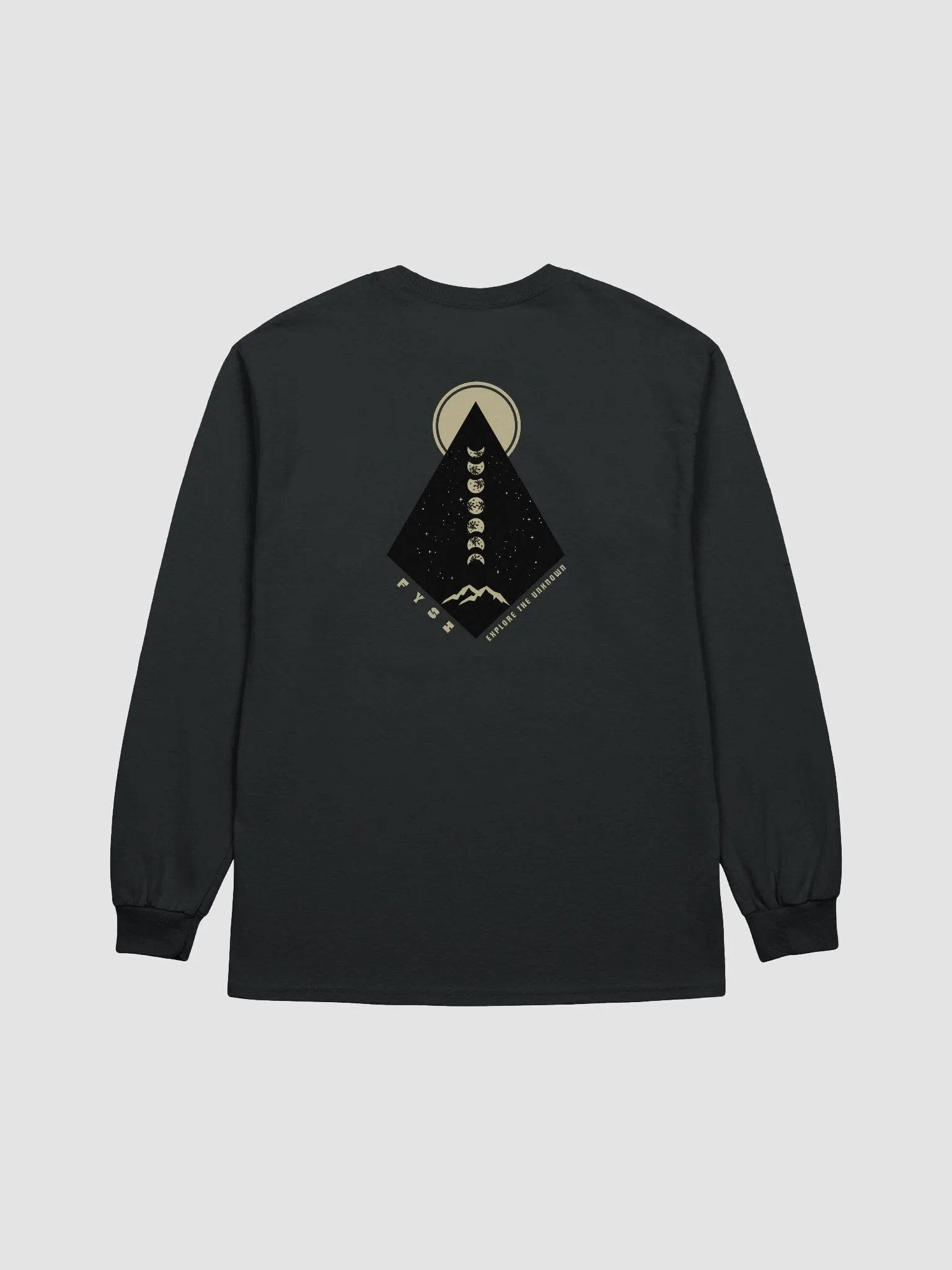 Moon Phase cotton Long Sleeve graphic t-shirt product image (2)