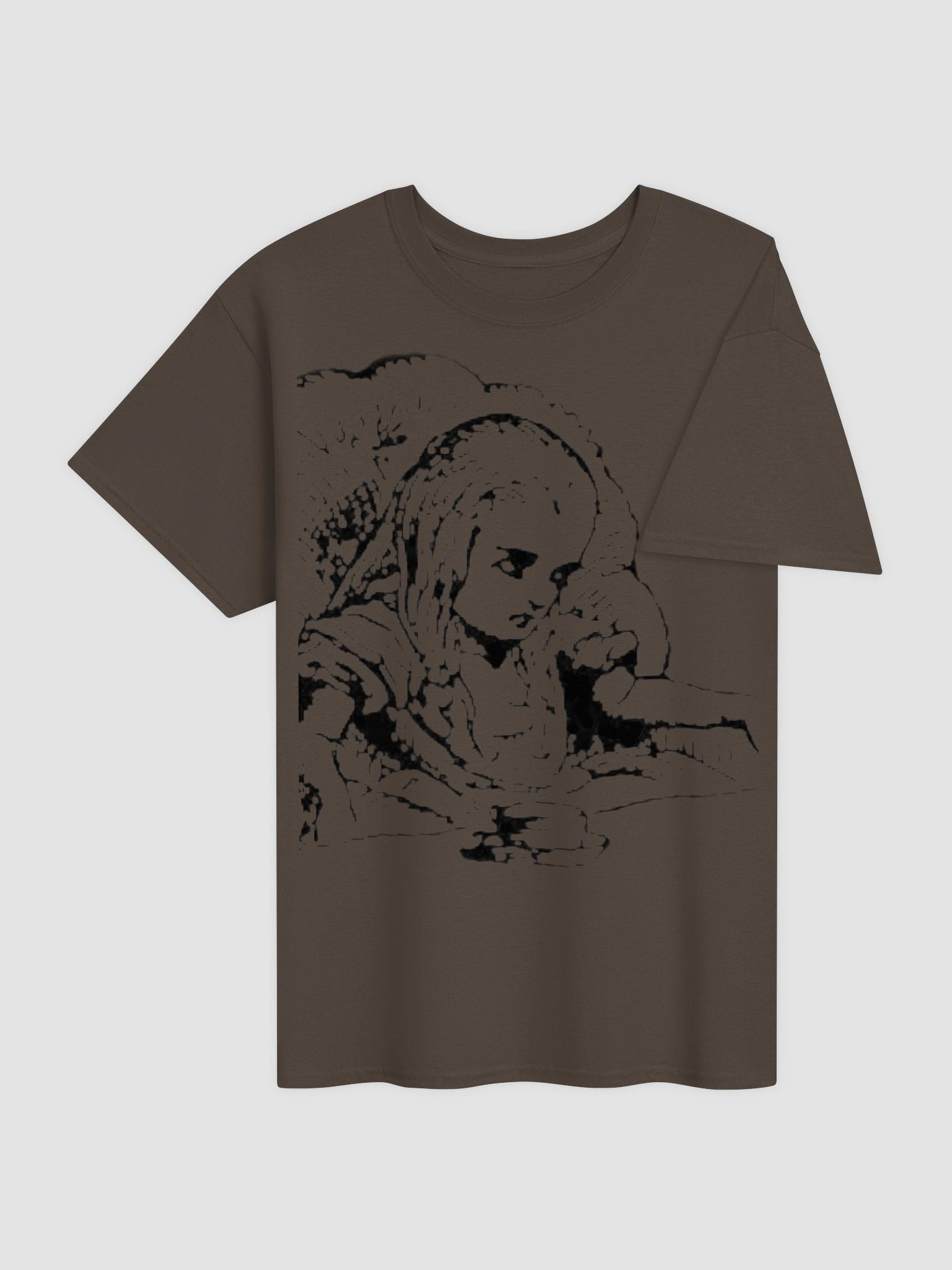 Tea Party Alice + Extremely Curious and Even More Skeptical Heavyweight Cotton T-Shirt, Original John Tenniel Illustration product image (4)