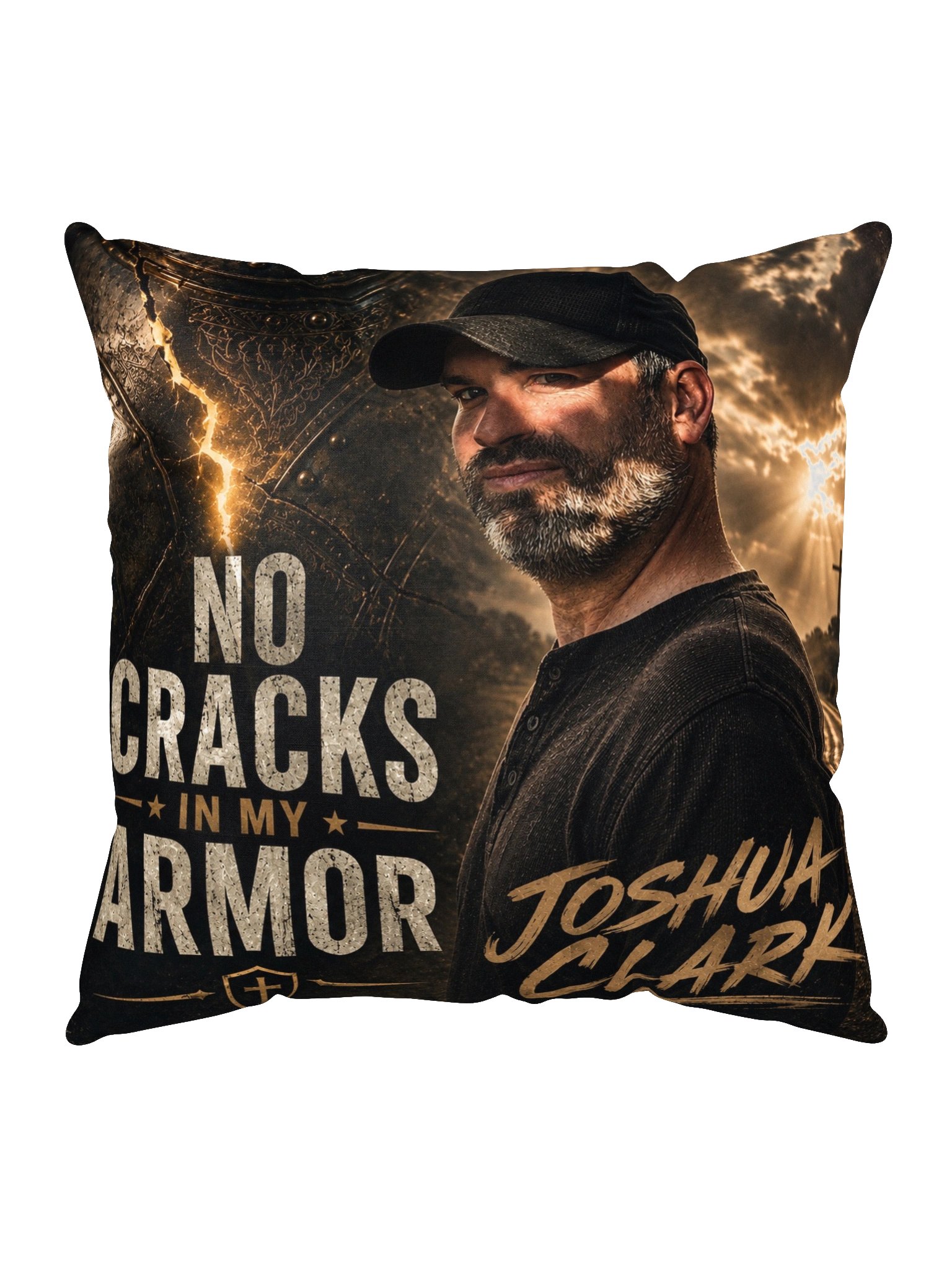 Joshua Clark Music_No Cracks In My Armor Duel Sided Pillow product image (9)