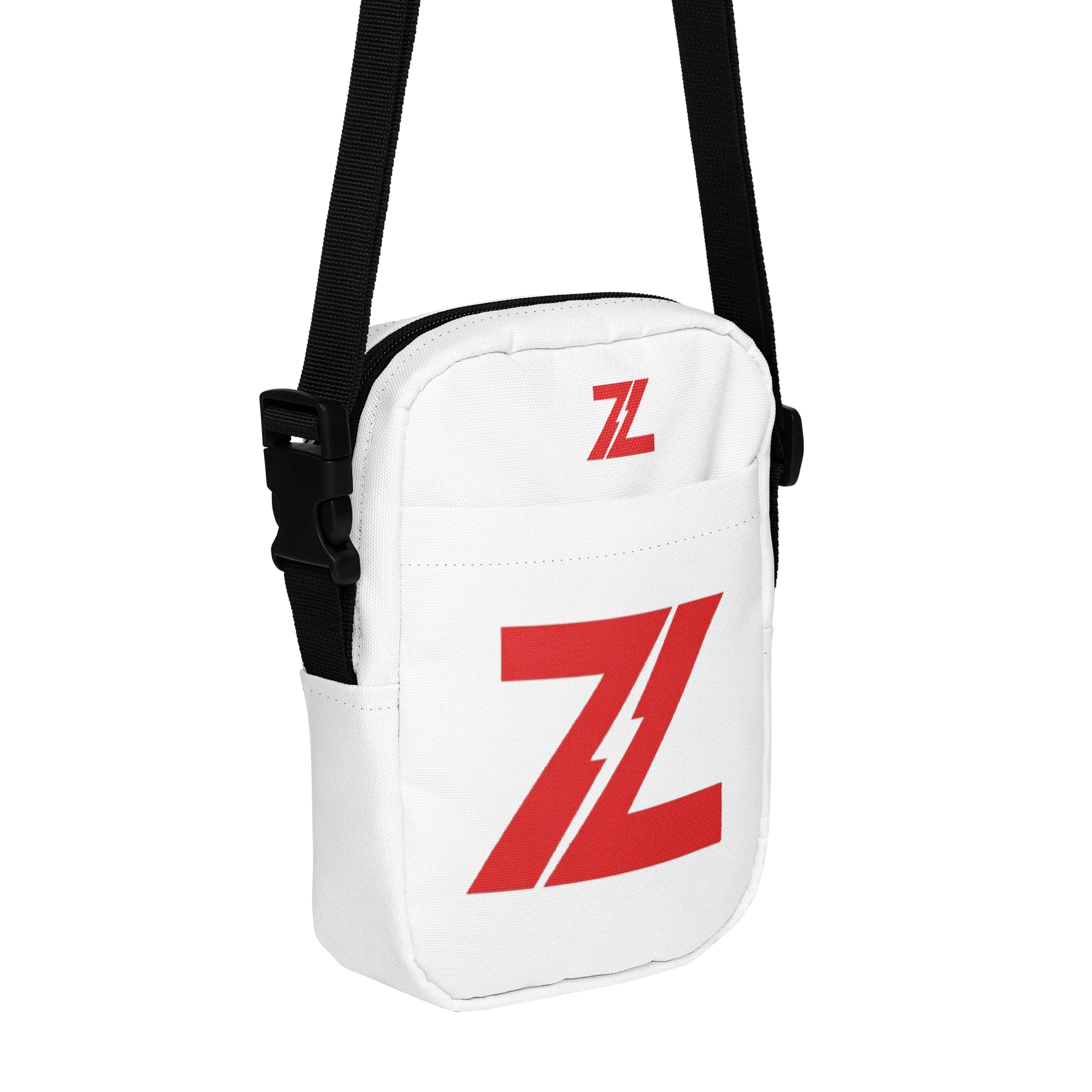 ZING Unisex Graphic Crossbody Sling Bag – White & Red Athletic Utility Shoulder Bag product image (1)