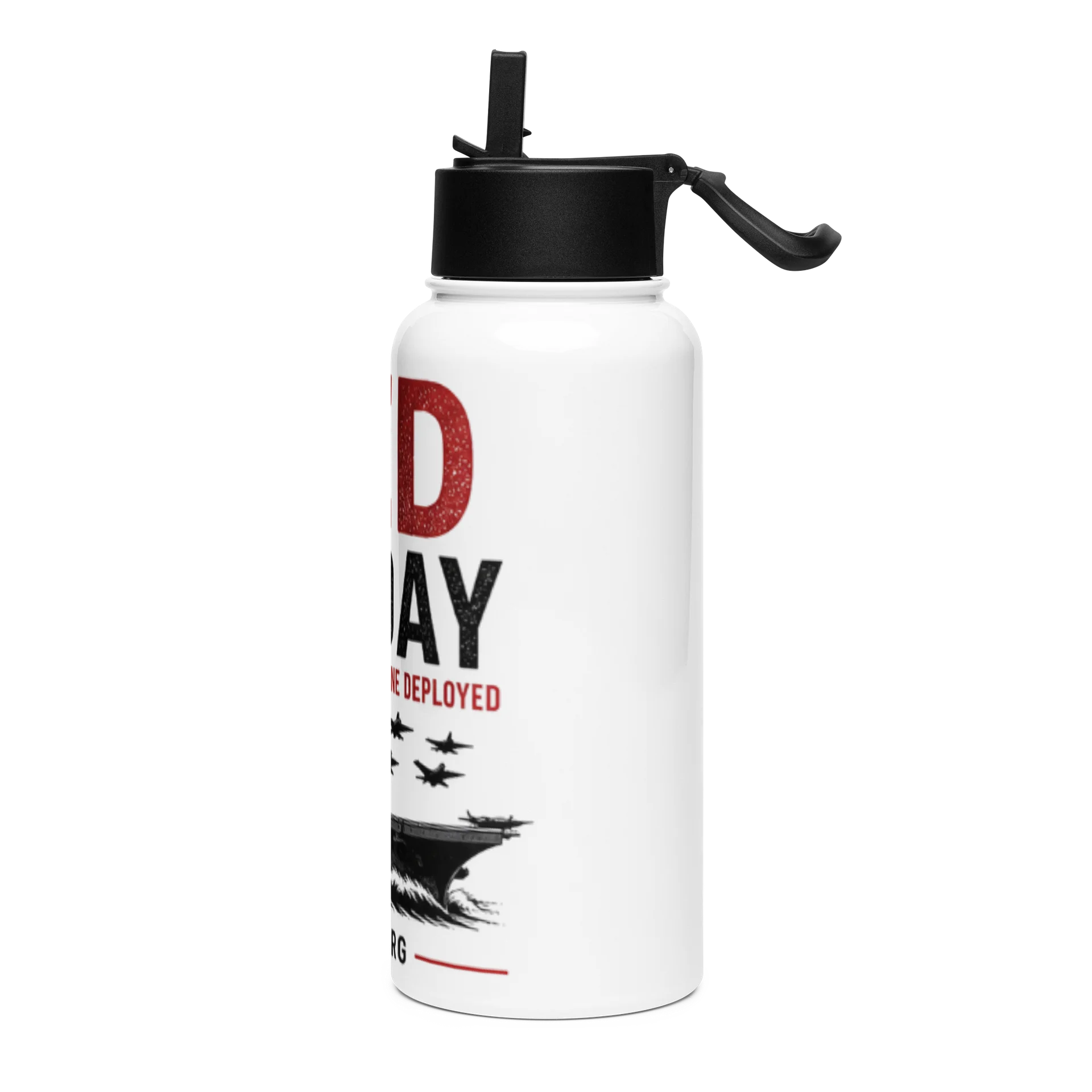 BOLD RED Fleet 32oz Water Bottle — Naval Silhouette product image (3)