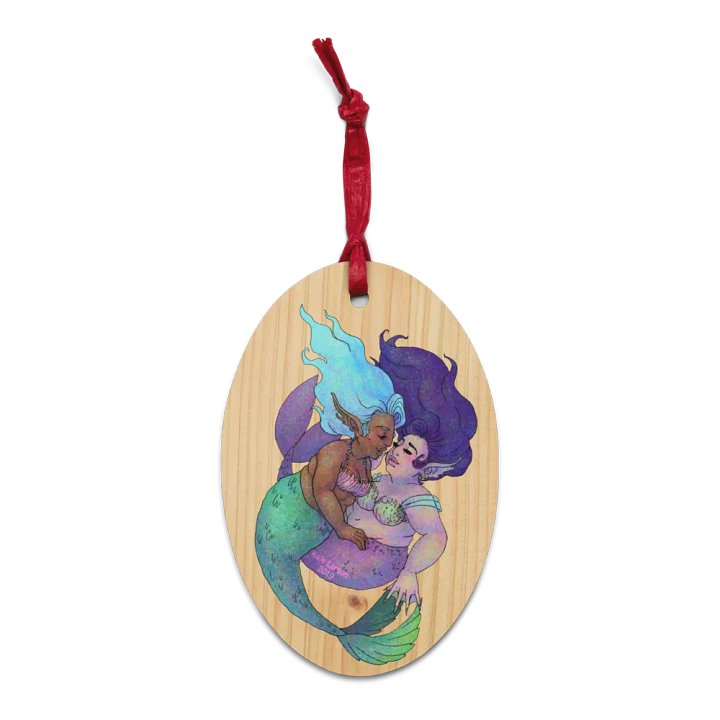 MerFolk Wood Charm Ornament (3 Available Styles!) product image (1)