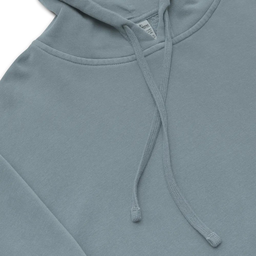 Left and Right embroidered pigment-dyed hoodie (violet design) product image (11)