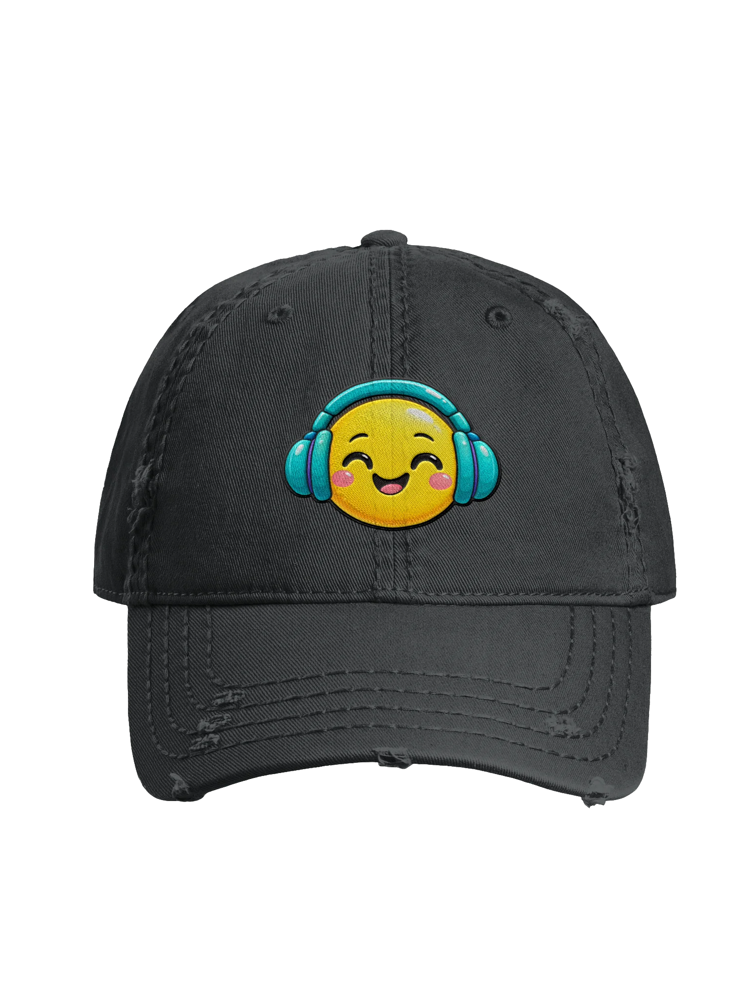 Smilo Chill Hat | Cute Embroidered Headphones & Smiley Face Cap product image (1)