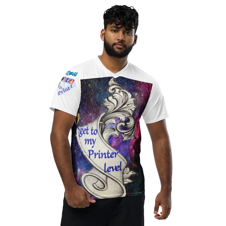 get to my printer level , Herrn -T-Shirt mit entspanntem V-Ausschnitt product image (1)