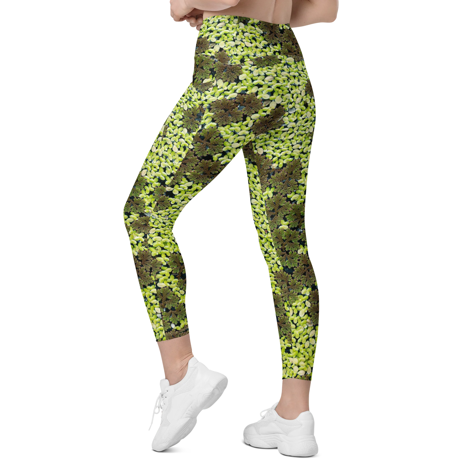 Verdant Life Light Women's Crossover High-Waisted Leggings with Dual Pockets product image (7)