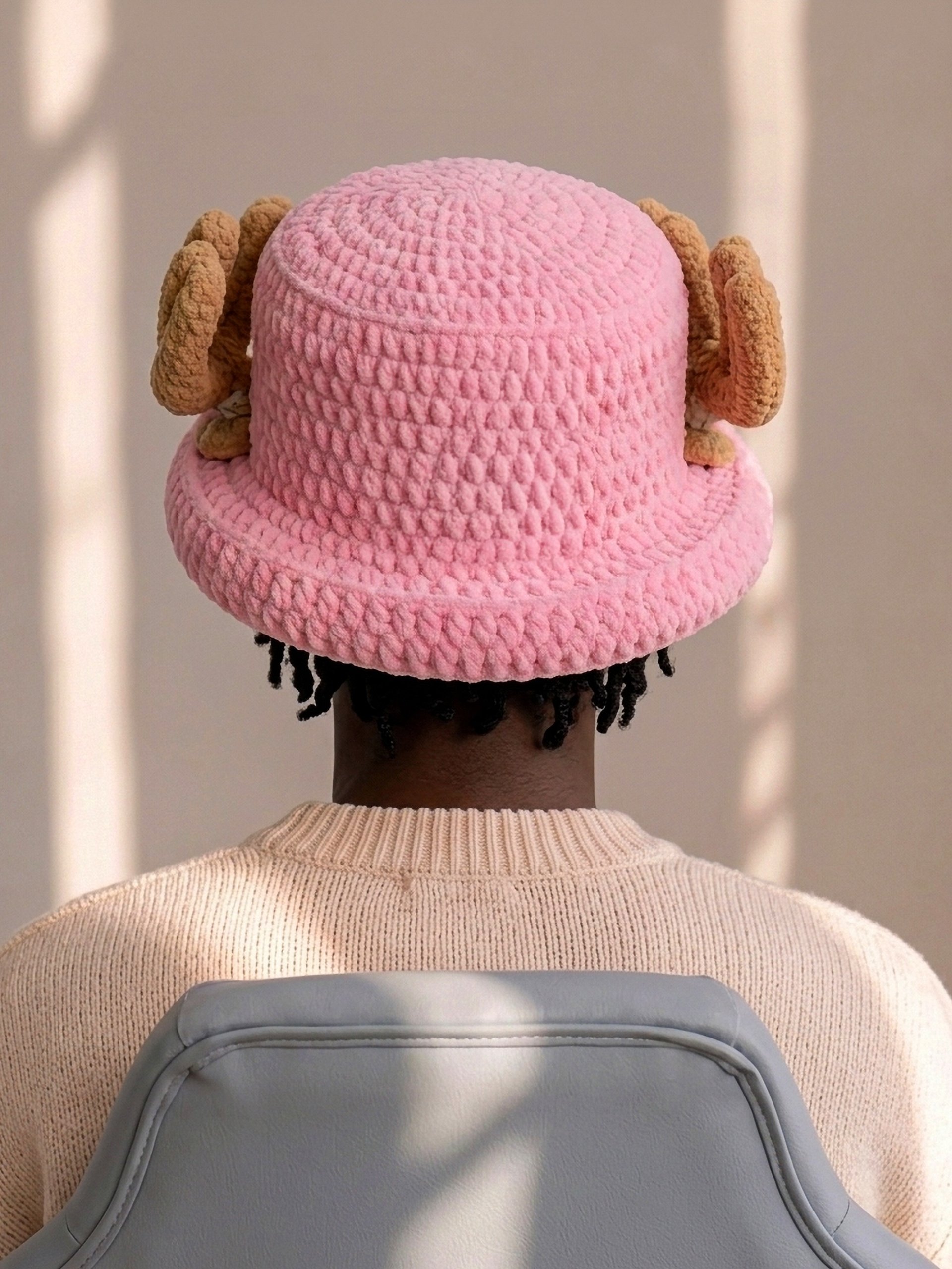 Crochet Plush Hat, Reindeer Doctor Pirate Inspired Beanie product image (10)