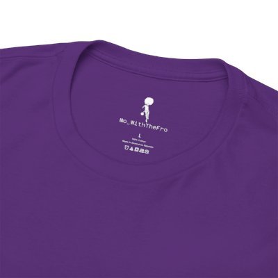 Mo_WithTheFro Cotton T-Shirt With White logo Purple product image (3)