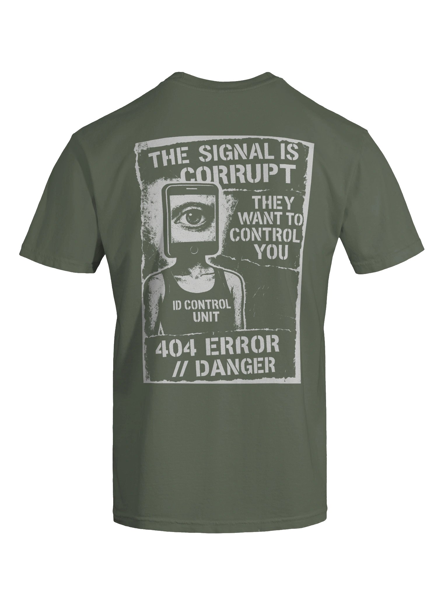 "No ID Control" // Heavyweight Vintage Tee (Back Print) product image (11)
