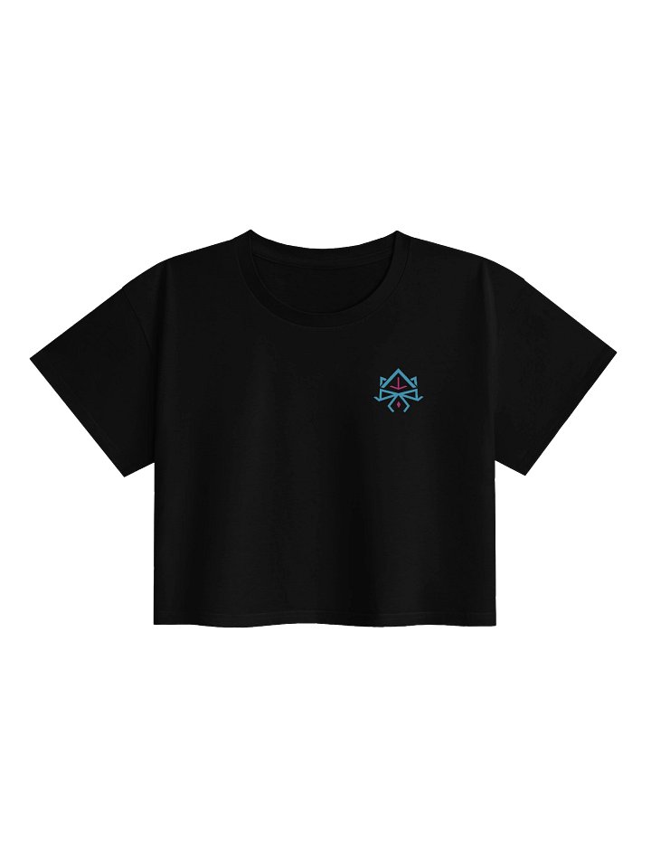 Arcadia Croptop [Black; Blue Logo] product image (1)