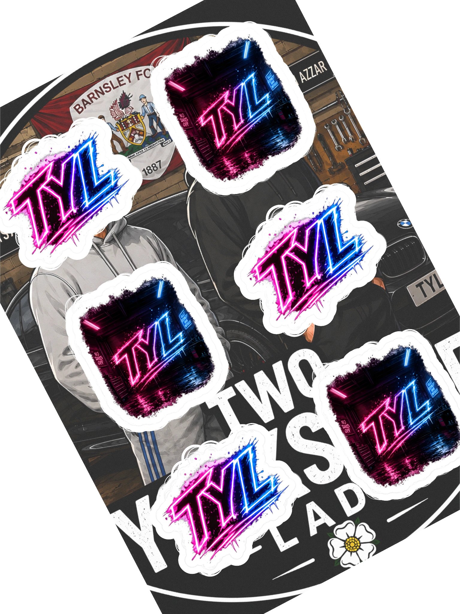 TYL Neon Sticker Sheet product image (1)