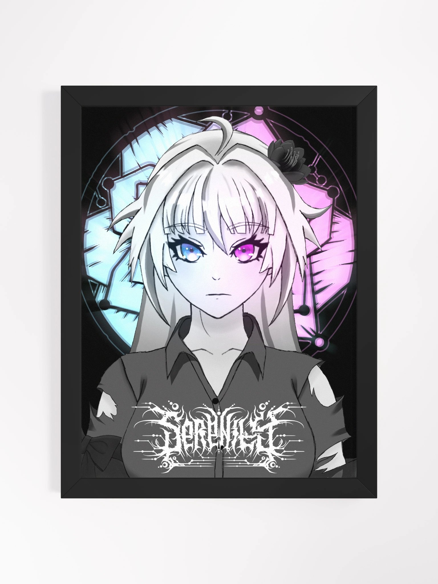 Framed Monochrome Camellia Poster product image (1)