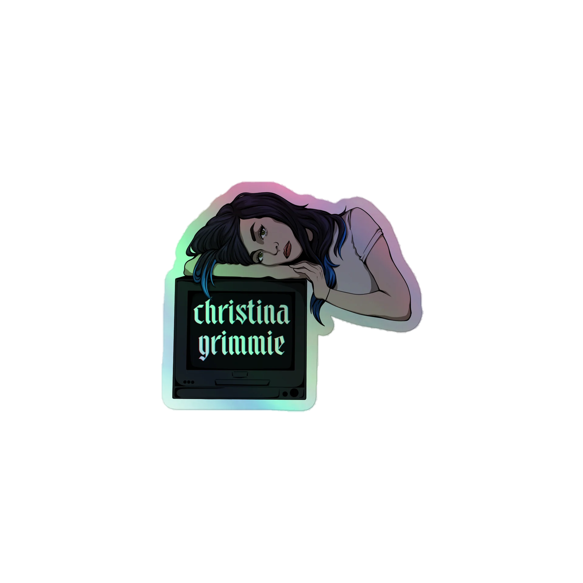 Grimmie TV Holographic Sticker product image (1)