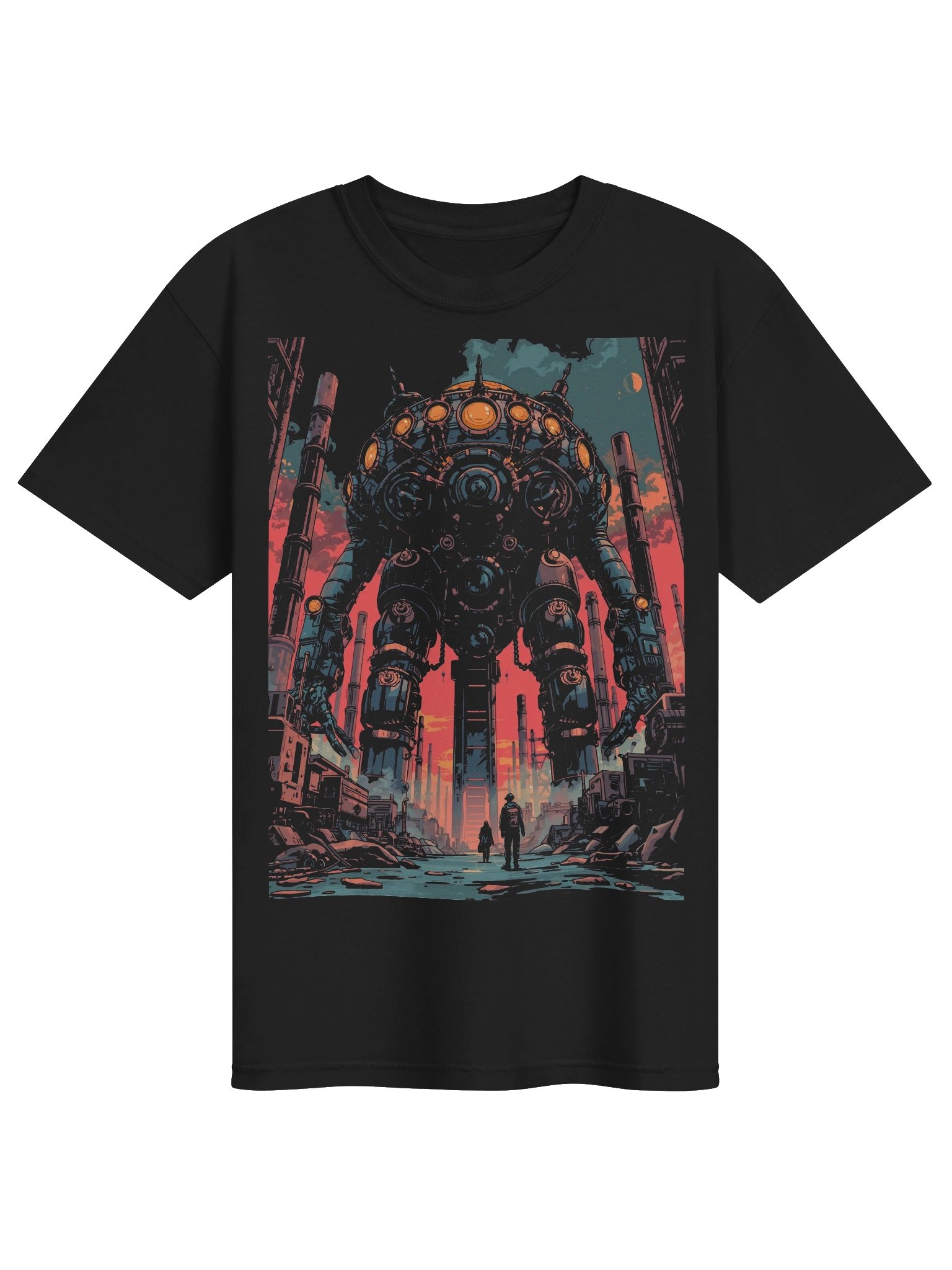 Giant Mech Retro-Futurist Heavyweight T-Shirt product image (1)
