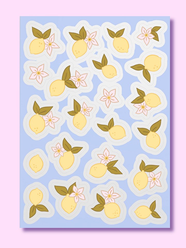 Lemon Blossom Delight Sticker Sheet product image (1)