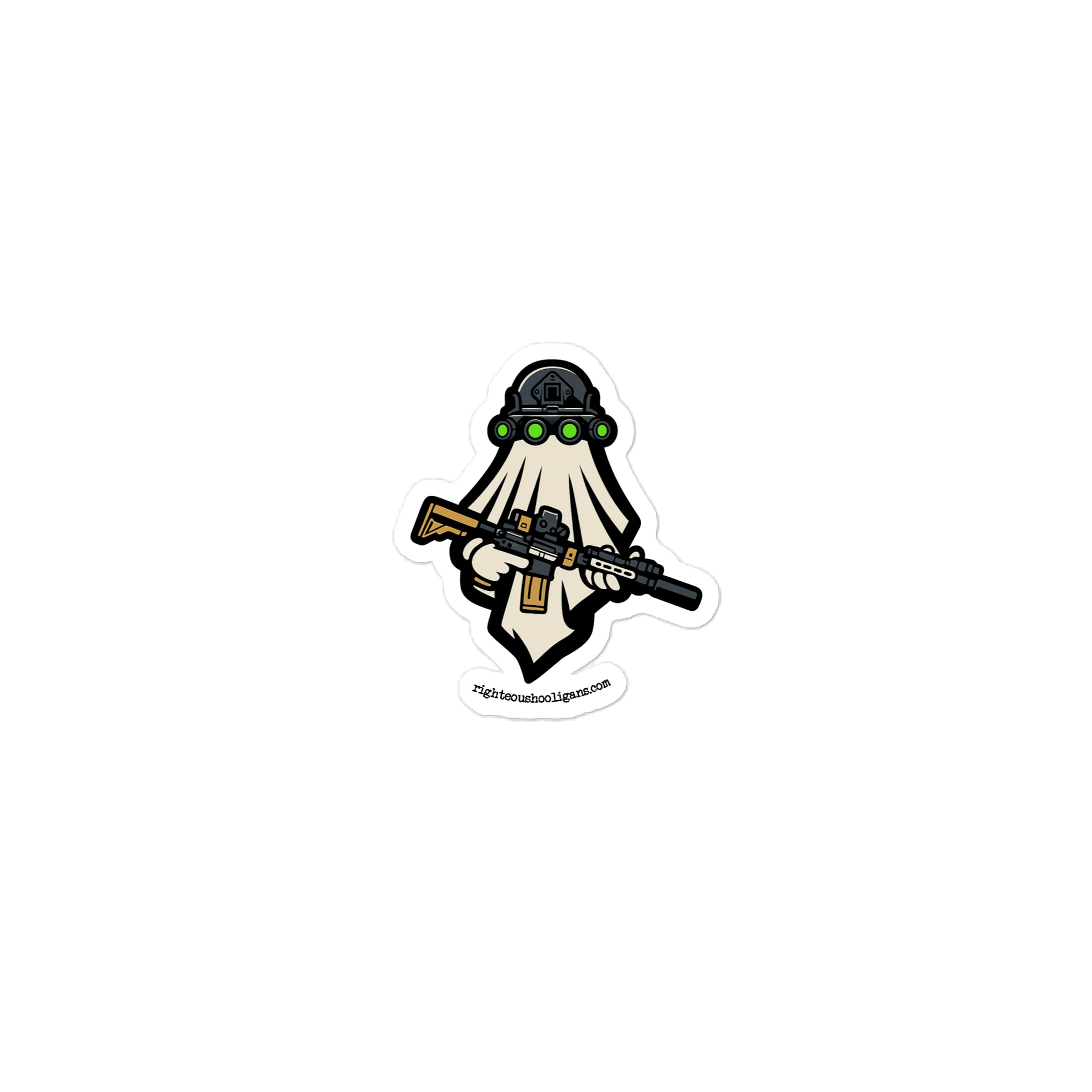 Night-Vision Ghost Guy Die-Cut Sticker product image (1)
