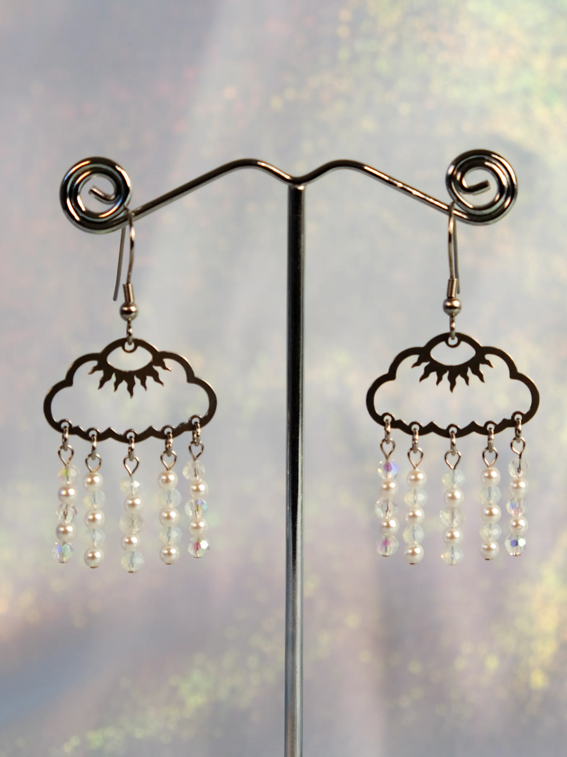 Raincloud - Moonstone earrings product image (5)