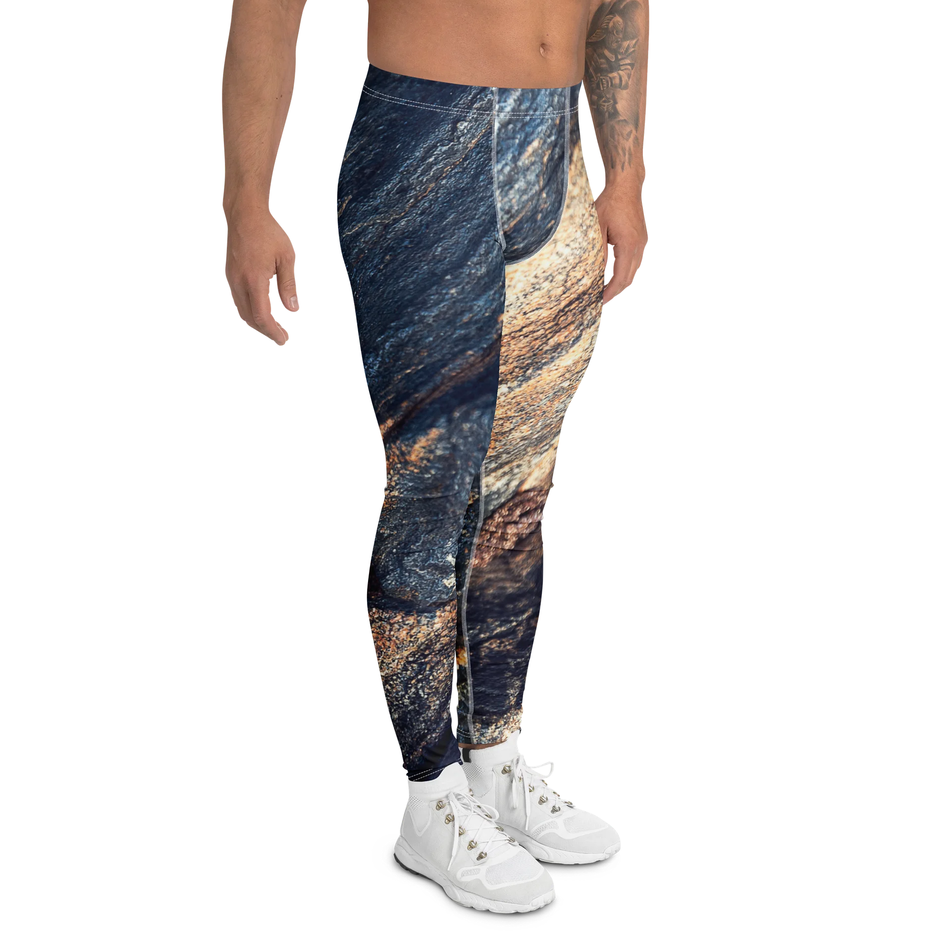 Obsidian Vein All-Over Print Men's Performance Leggings product image (4)