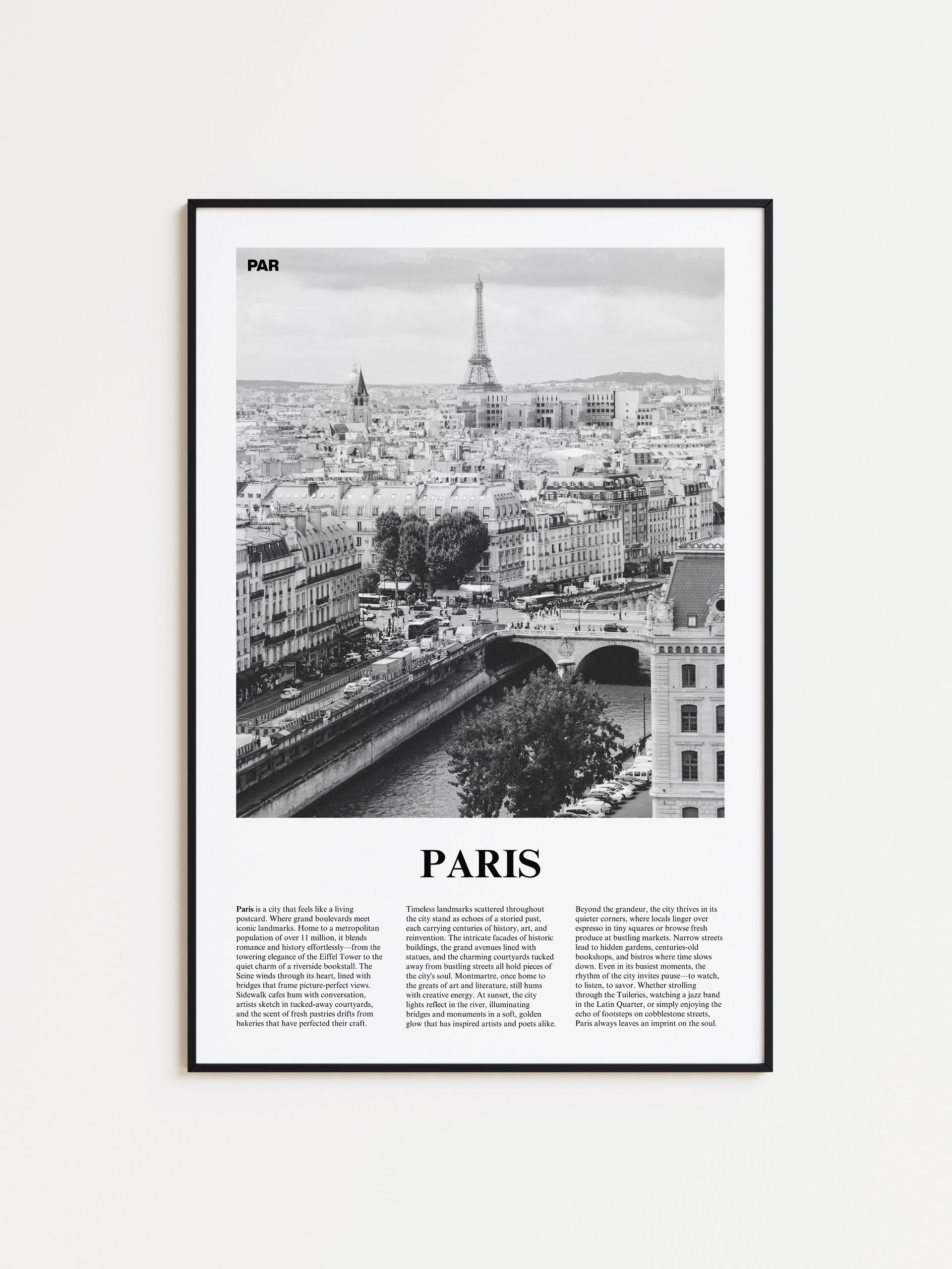 Paris 01 Newspaper Poster | Framed product image (1)