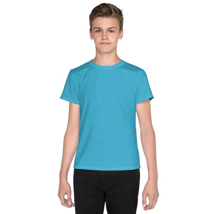 Blue Kids Crew Neck T-Shirt product image (1)