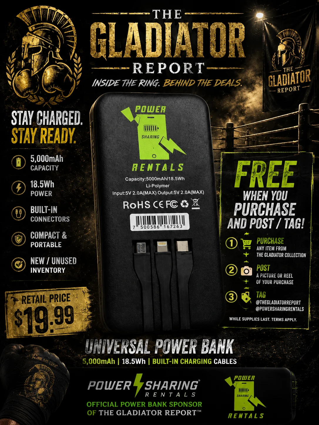 Power Sharing Universal Power Bank — 5,000mAh product image (1)
