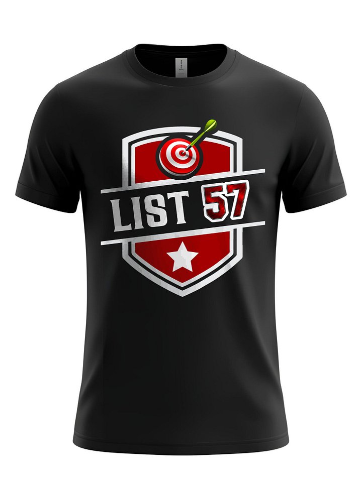List 57 T Shirt Shield Target Design Retro Sports Graphic Printed Tee Unisex Casual Athletic Number Shirt Streetwear Bold Red Black Top product image (1)