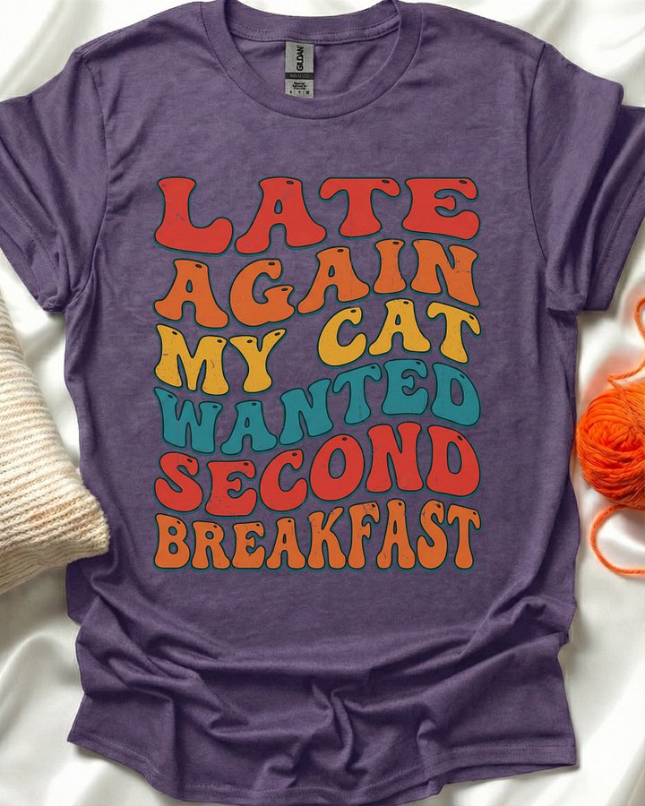 Second Breakfast Cat T-Shirt product image (1)