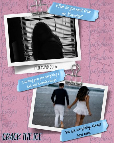 How about a little teaser Tuesday from my delusional MCs… 

Tropes in crack the ice: 
🩶single guardian (daddy 😉) 
🩷breast and...