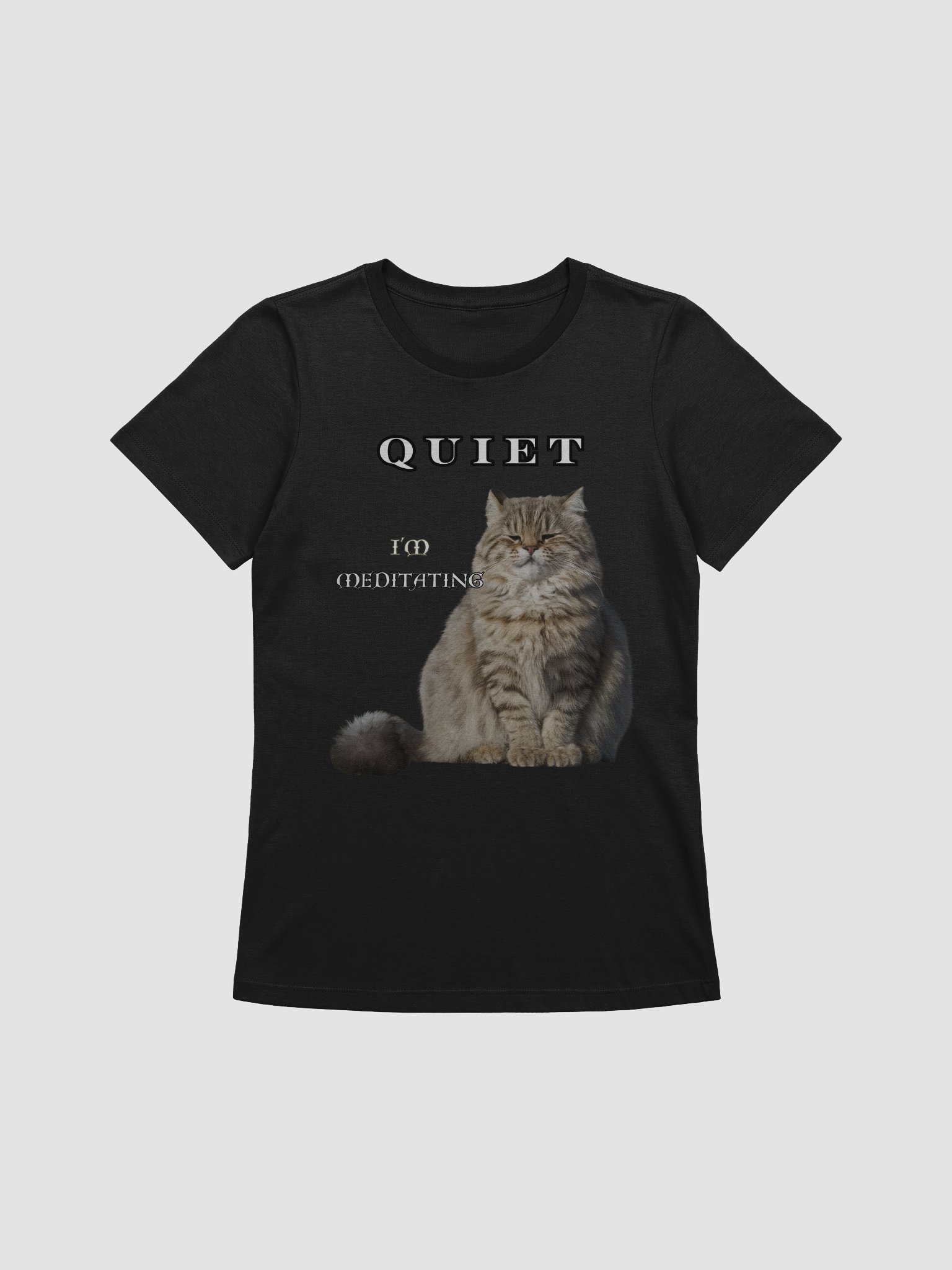 QUIET I'M MEDITATING SAYS THE PALLA'S CAT T-SHIRT product image (1)