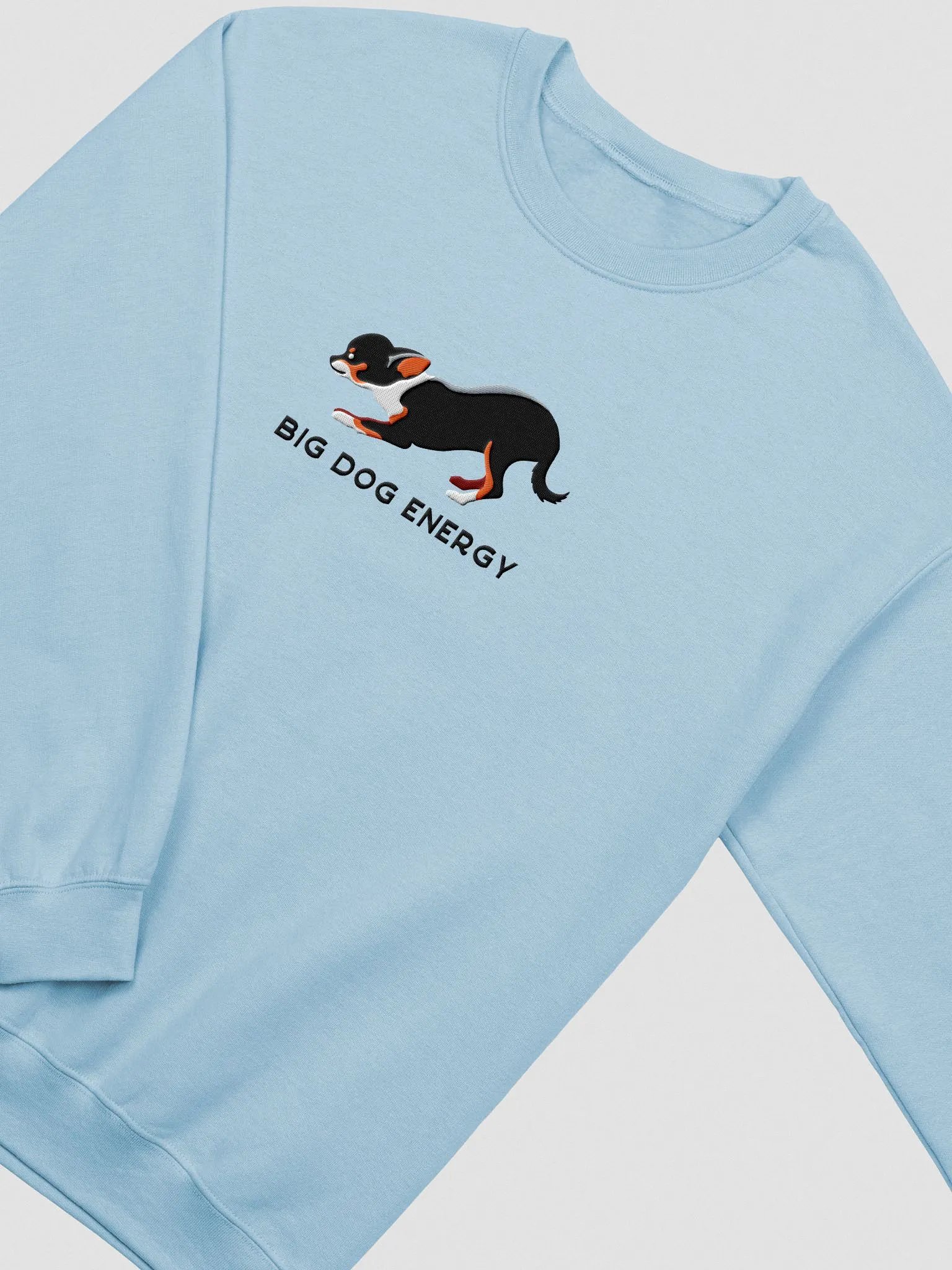 Big Dog Energy Sweatshirt (Embroidered) of a Chihuahua(Tricolor) product image (6)
