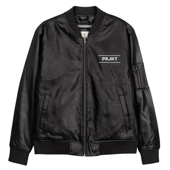 PRJKT Lines Leather Bomber Jacket product image (2)