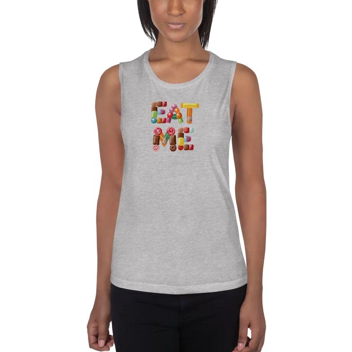 Eat Me candy flowy women's tank top. product image (13)