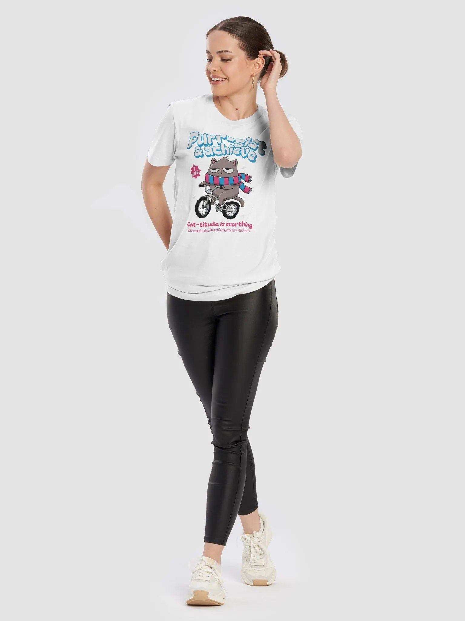 Purr-sist and achieve - cat-titude is everything - motivational product image (10)