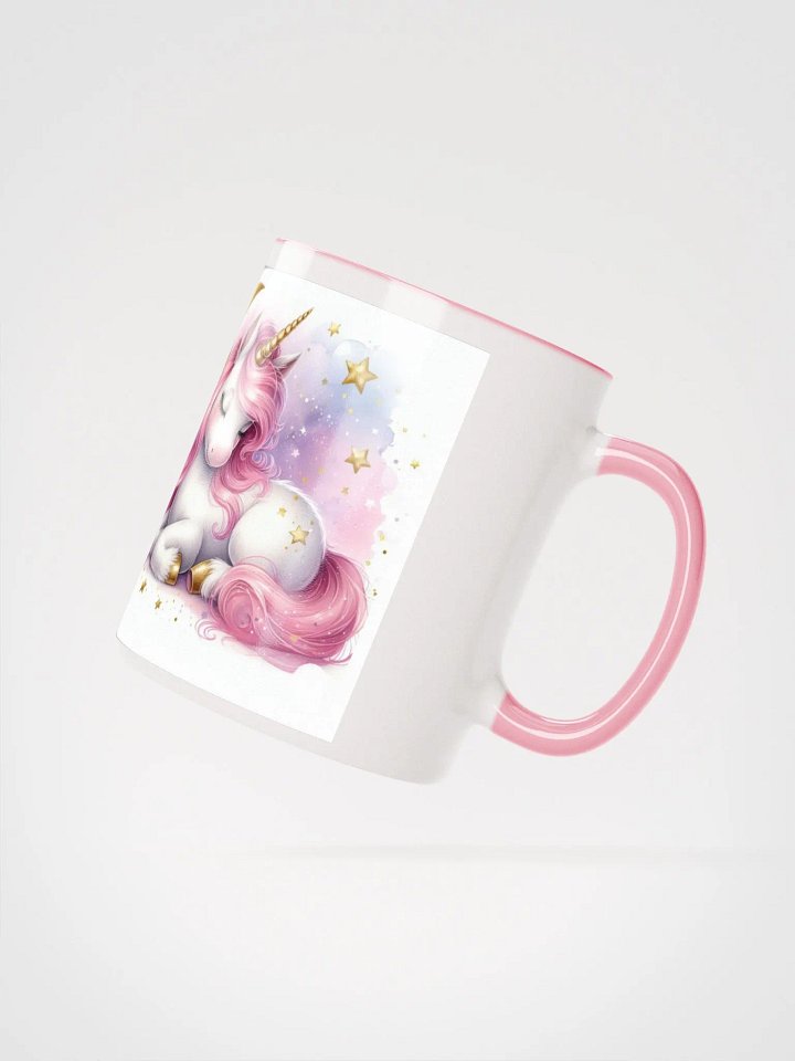 Ceramic Mug with Color Inside ( golden unicorn) product image (2)