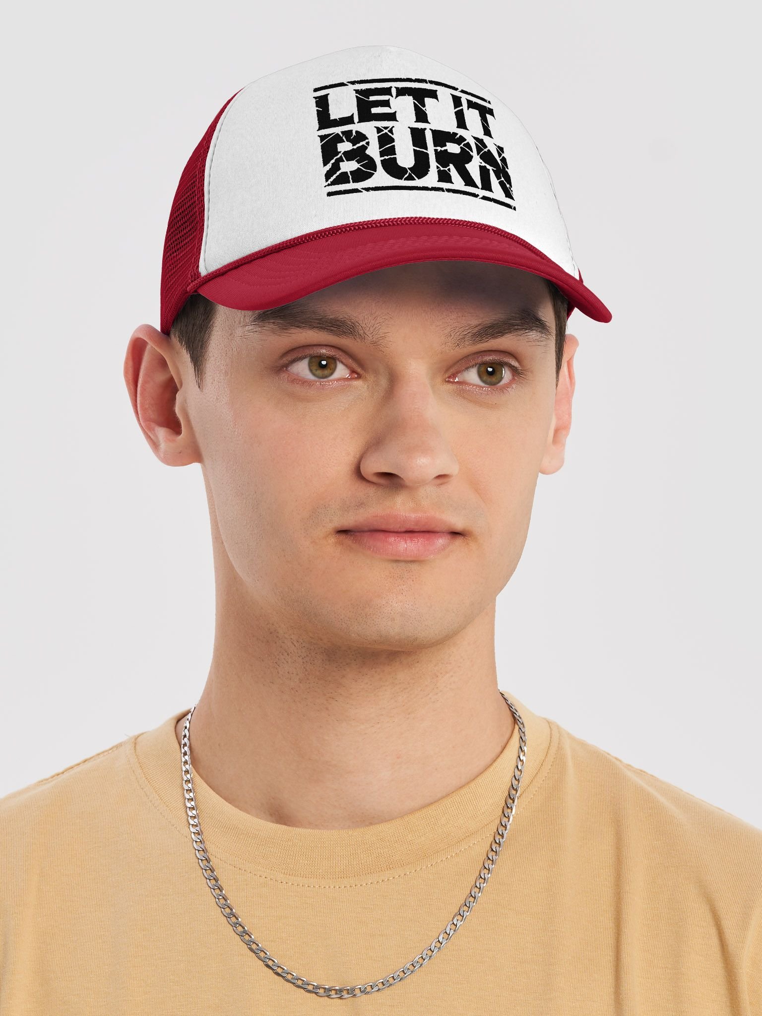 LET IT BURN – Redneck Trucker Hat (red) product image (5)