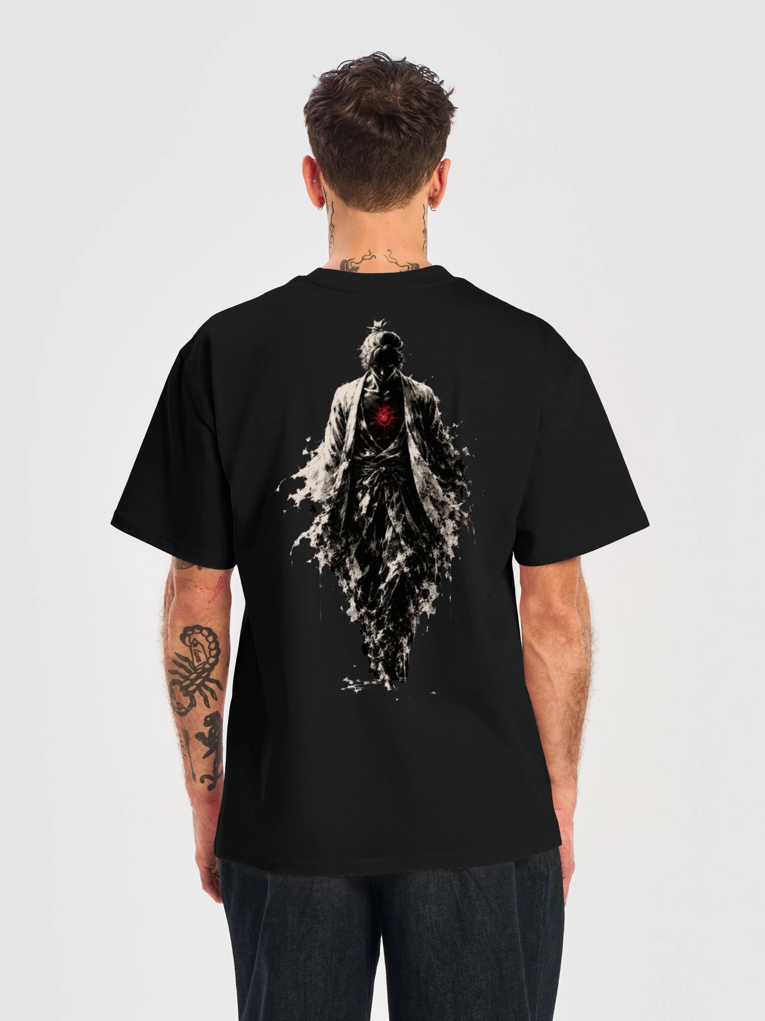 Shadow Ronin – Japanese Samurai Oversized Graphic T-Shirt | Dark Streetwear product image (2)