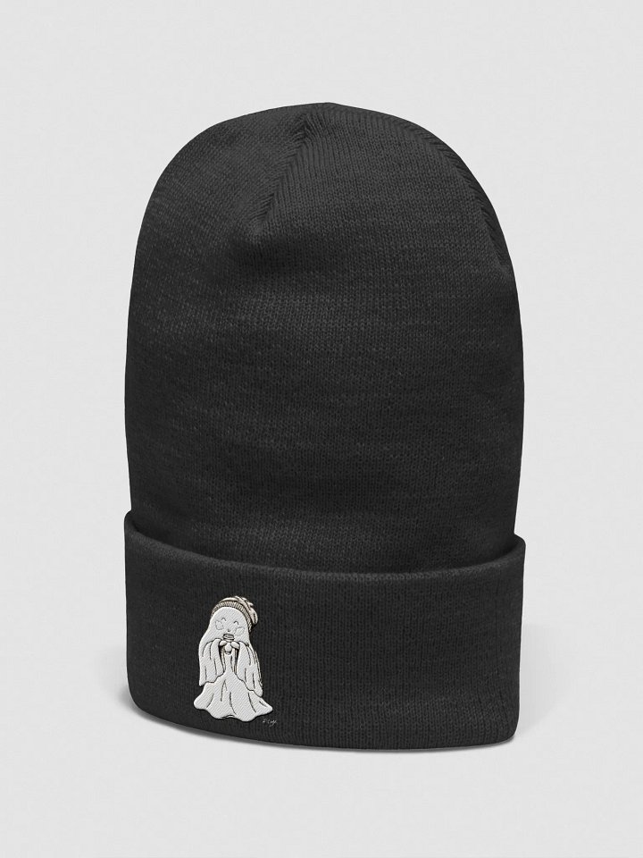 Cozy Caffeine Ghost Embroidered Beanie product image (2)