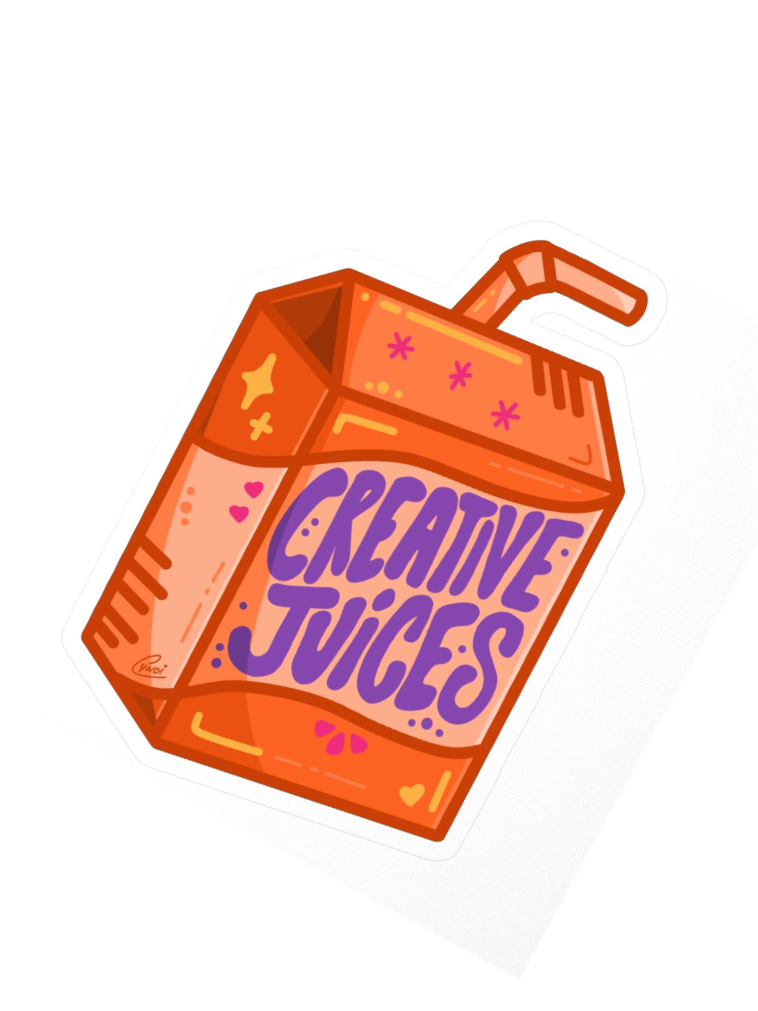 "Creative Juices" - Cute Orange Juice Box of Creativity product image (2)