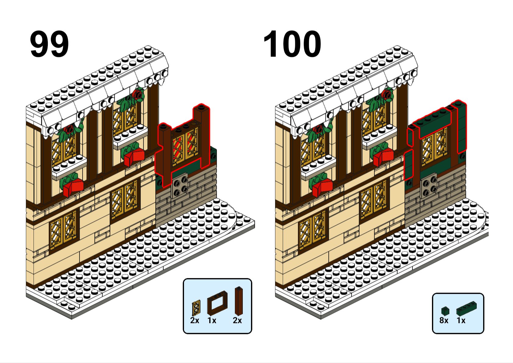 Free LEGO Building Instructions - Festive Book Nook product image (3)