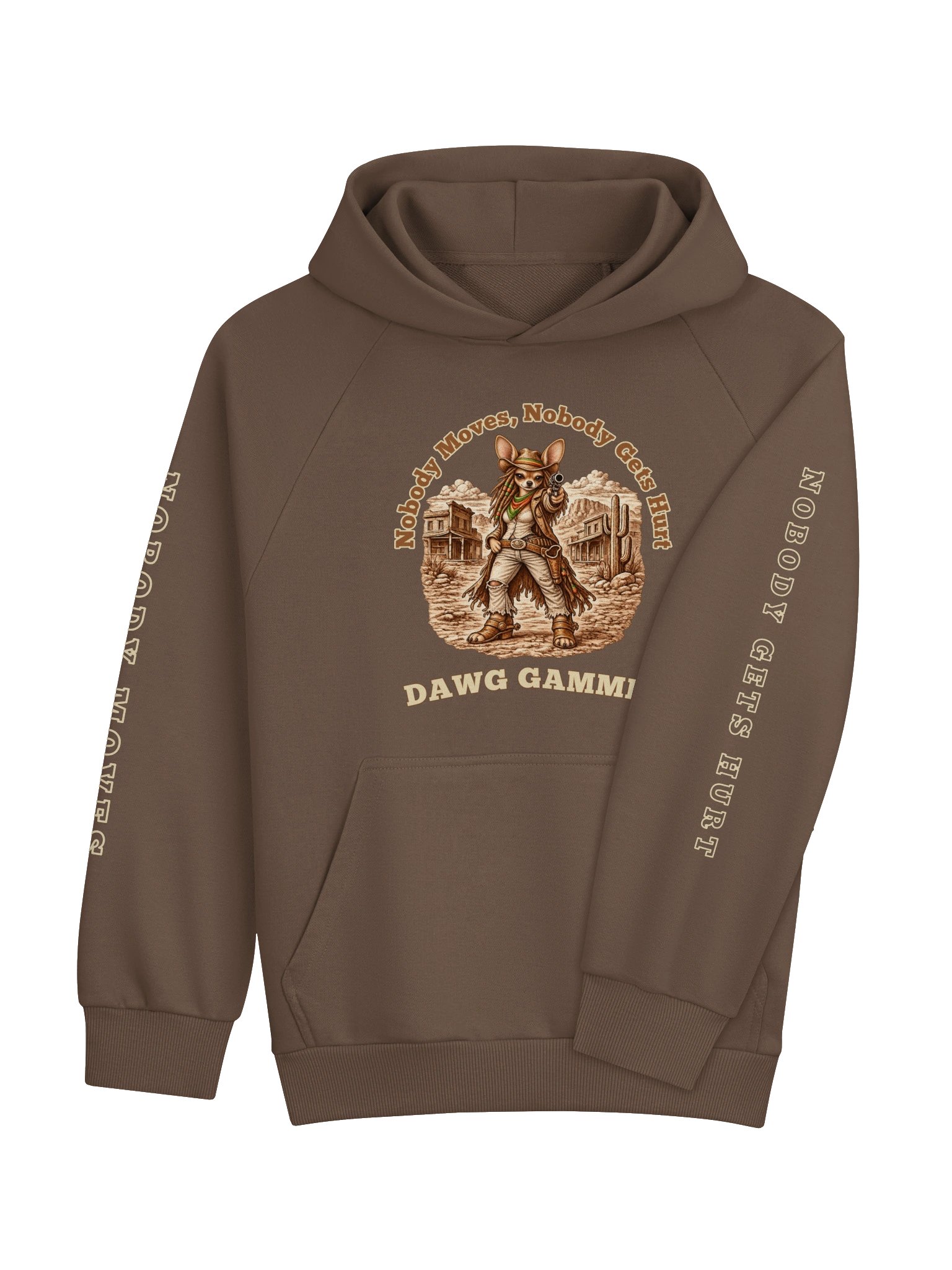 DAWG GAMMIT™ SUPER HEAVYWEIGHT CHIHUAHUA BROWN HOODIE product image (5)