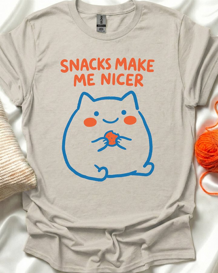Chubby Cat Snack T-Shirt product image (1)