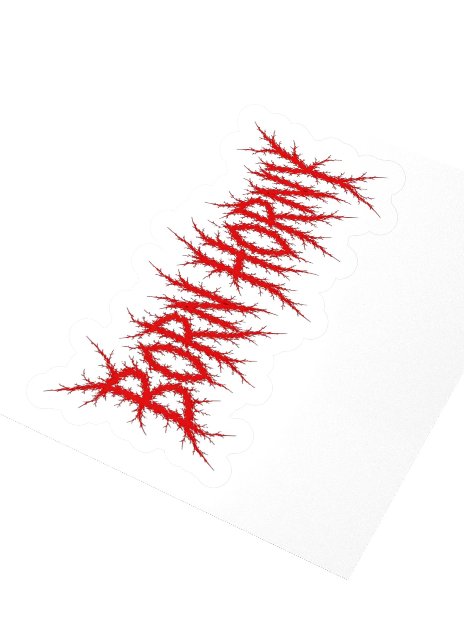 BORN HORNY Red Jagged Text Kiss Cut Sticker product image (9)