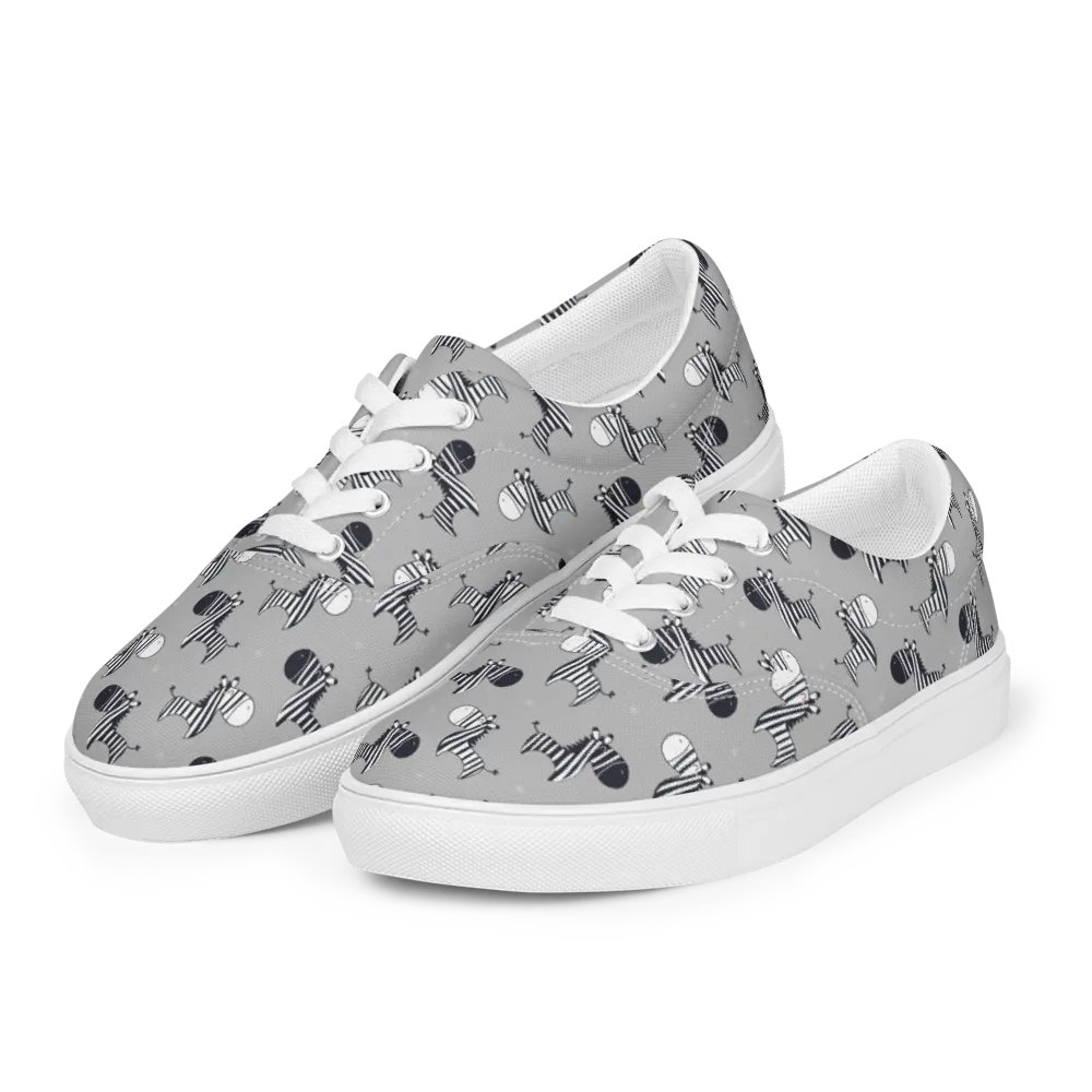 Kawaii Mystique Zebra Lace-up Canvas Shoes product image (1)