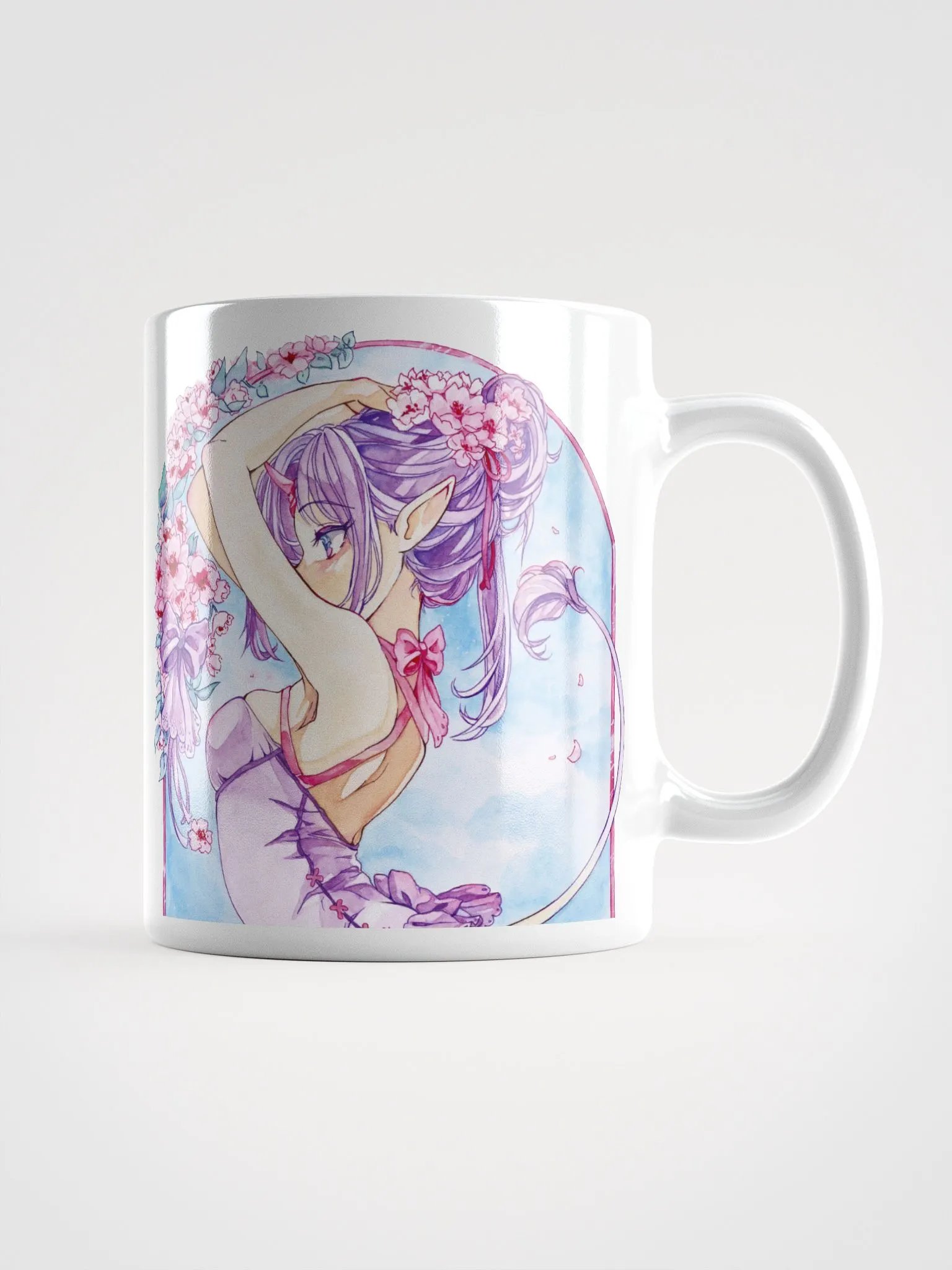 Unicorn and Lilac White Glossy Mug product image (1)