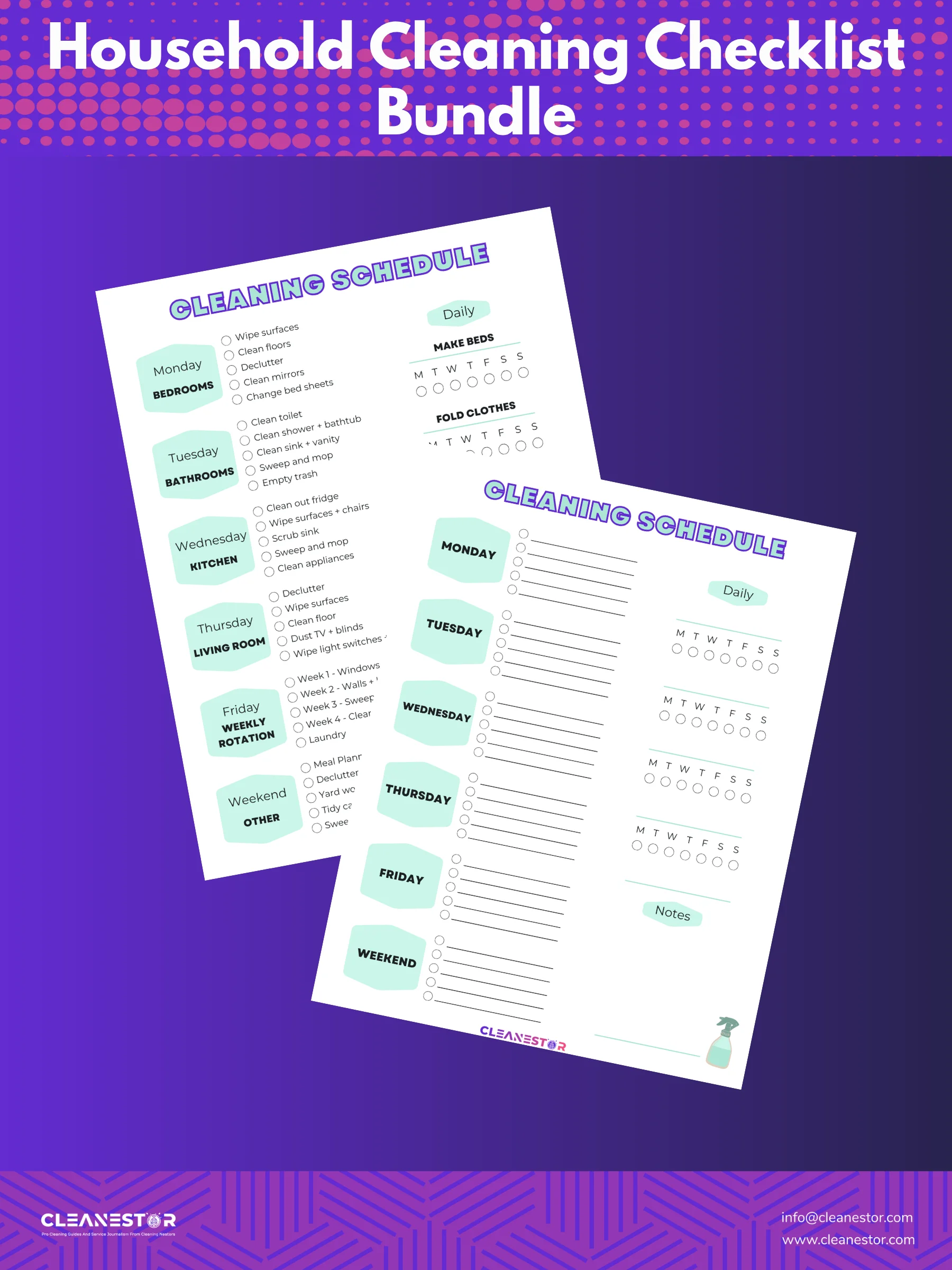 Household Cleaning Checklist Bundle product image (3)